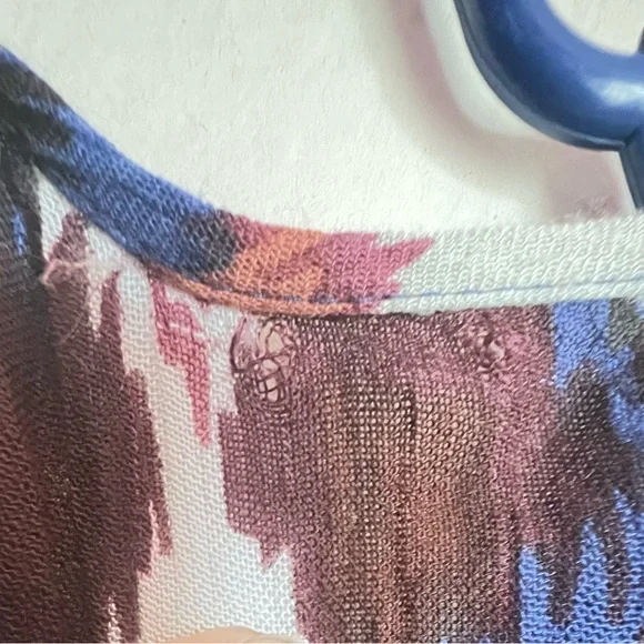 Free People One Monarch Multi Mini Dress SZ S Boho Hipster Vacay Flowy Flouncy - Picture 8 of 13